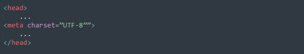 HTML Meta Tags 語法範例：Meta Charset HTML UFT-8