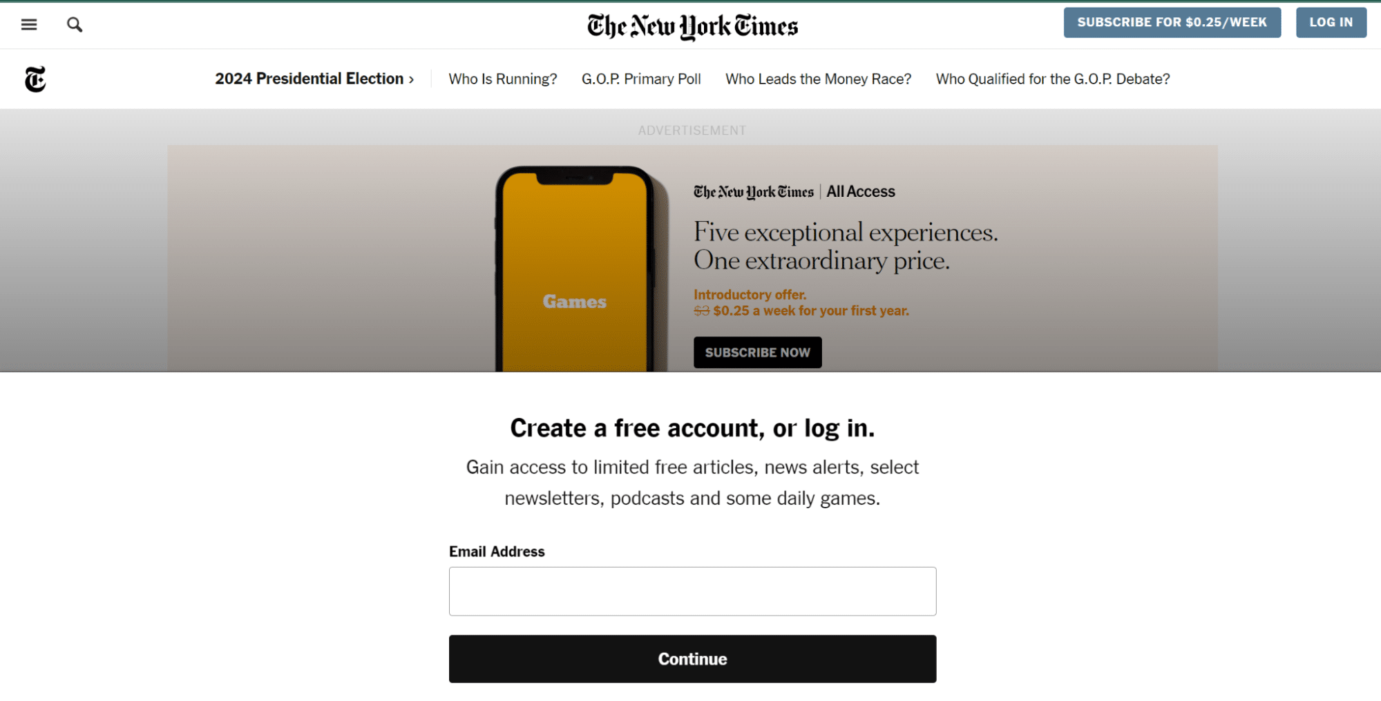 CTA 範例網站_The New York Times
